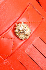 Vintage Chanel Woven Leather Moccasin Mules lion charm at Recess Los Angeles