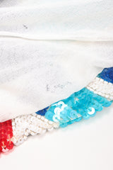 Recess Los Angeles Designer Consignment Vintage Chanson D'Amour Abstract Sequined Faces Dolman Tunic