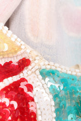 Recess Los Angeles Designer Consignment Vintage Chanson D'Amour Abstract Sequined Faces Dolman Tunic