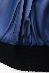Vintage Char & Sher Suede & Velvet Patchwork Bomber knit hem/liner @ Recess LA