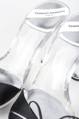 Recess Designer Consignment Vintage Charles Jourdan Clear Lucite Platform Mules Retro Pinup Los Angeles Resale