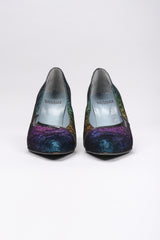 Recess Los Angeles Vintage Charles Jourdan Electric Rainbow Lamé Heels