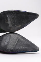 Recess Los Angeles Vintage Charles Jourdan Electric Rainbow Lamé Heels