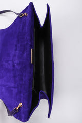 Recess Los Angeles Vintage Electric Suede Anvil Envelope Clutch Purse