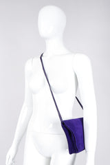 Recess Los Angeles Vintage Electric Suede Anvil Envelope Clutch Purse