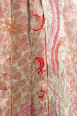 Chinese Metal Embroidered Dragon & Phoenix Vintage Skirt damage at Recess LA