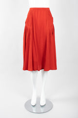 Recess Los Angeles Vintage Chloe Silk Seersucker Tie Top & Skirt Set