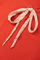 Recess Los Angeles Vintage Chloe Silk Seersucker Tie Top & Skirt Set