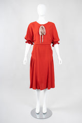 Recess Los Angeles Vintage Chloe Silk Seersucker Tie Top & Skirt Set