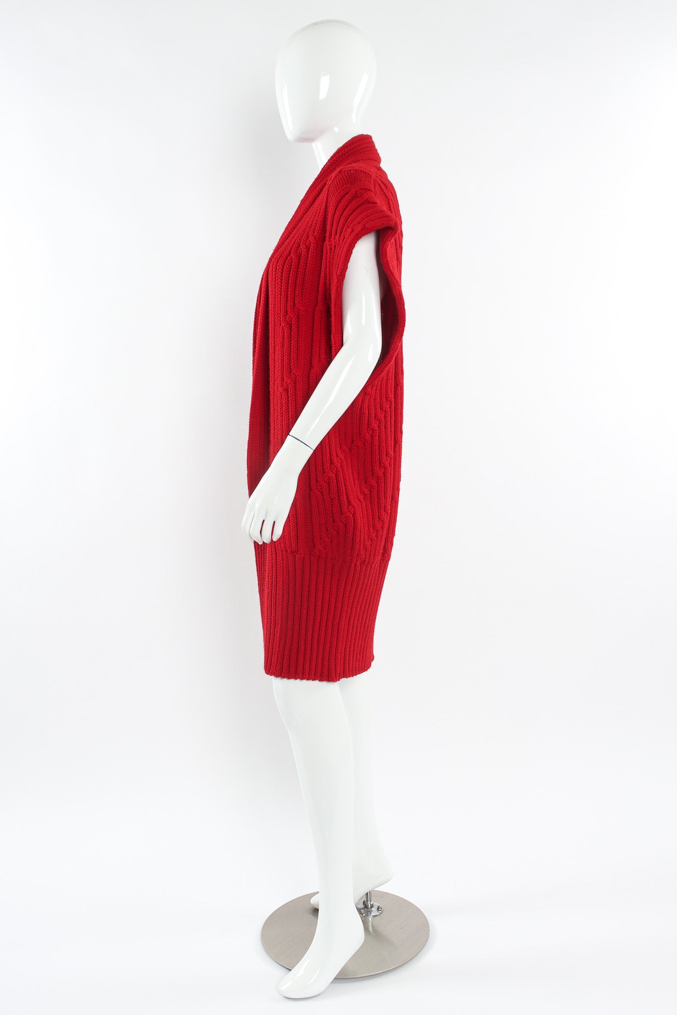 Vintage Chloé for Saks Fifth Ave Wool Knit Duster Vest mannequin side @ Recess LA