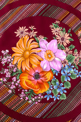 Large flower print scarf by Christian Dior closeup of flower print @recessla