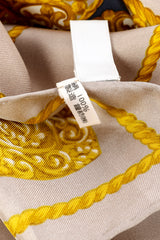 Brocade heart print scarf by Christian Dior fabric content label @recessla