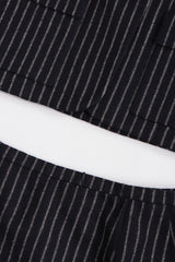 Recess Los Angeles Vintage Christian Dior Couture Jacket Skirt Set Navy Pinstripe Wool