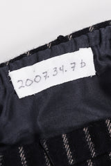 Recess Los Angeles Vintage Christian Dior Couture Jacket Skirt Set Navy Pinstripe Wool