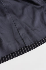 Recess Los Angeles Vintage Christian Dior Couture Jacket Skirt Set Navy Pinstripe Wool