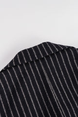 Recess Los Angeles Vintage Christian Dior Couture Jacket Skirt Set Navy Pinstripe Wool