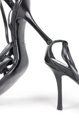 Recess Designer Consignment Vintage Christian Dior Strappy Monogram Logo Coin Heels Sandals Los Angeles Resale