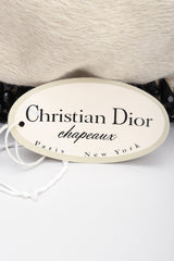 Recess Los Angeles Designer Consignment Vintage Christian Dior Beaded Beaver Fur Felt Puff Hat