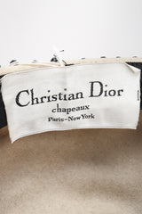 Recess Los Angeles Designer Consignment Vintage Christian Dior Beaded Beaver Fur Felt Puff Hat