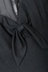 Vintage Christian Dior Numbered Couture LBD Sweetheart Illusion Dress, bow