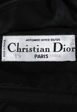 Vintage Christian Dior Numbered Couture label on black fabric