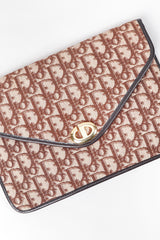 Recess Los Angeles Vintage Christian Dior Leather Monogram Envelope Clutch