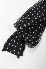Recess Los Angeles Vintage Christian Dior bf Gianfranco Ferre Numbered Organza Dot Balloon Sleeve Blouse