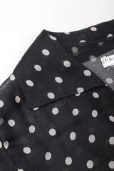 Recess Los Angeles Vintage Christian Dior bf Gianfranco Ferre Numbered Organza Dot Balloon Sleeve Blouse
