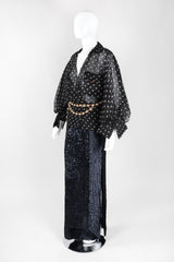 Recess Los Angeles Vintage Gianfranco Ferre Midnight Mini Sequin Chiffon Skirt