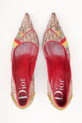 Recess Los Angeles Designer Consignment Resale Recycled Vintage Christian Dior John Galliano 2004 Rasta Collection Monogram Heels