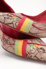 Recess Los Angeles Designer Consignment Resale Recycled Vintage Christian Dior John Galliano 2004 Rasta Collection Monogram Heels