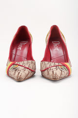 Recess Los Angeles Designer Consignment Resale Recycled Vintage Christian Dior John Galliano 2004 Rasta Collection Monogram Heels