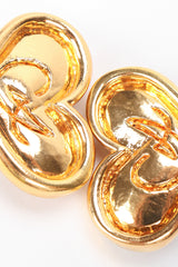 Recess Designer Consignment Vintage Christian Lacroix Logo Heart Button Earrings Los Angeles Resale