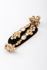 Recess Los Angeles Vintage 90s Christian Lacroix Jeweled Baroque Velvet Teardrop Earrings