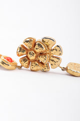 Recess Los Angeles Vintage 90s Christian Lacroix Golden Daisy Drop Shoulder Duster Earrings