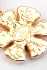 Recess Los Angeles Vintage 90s Christian Lacroix Golden Daisy Drop Shoulder Duster Earrings