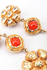 Recess Los Angeles Vintage 90s Christian Lacroix Golden Daisy Drop Shoulder Duster Earrings