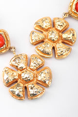 Recess Los Angeles Vintage 90s Christian Lacroix Golden Daisy Drop Shoulder Duster Earrings