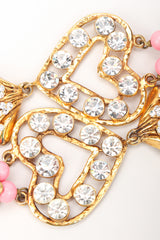 Recess Los Angeles Designer Consignment Resale Recycling Vintage Christian Lacroix Mermaid Shell Crystal Heart Drop Earrings