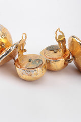 Recess Los Angeles Vintage Christian Lacroix 90s Gold Saucer Ball Drop Earrings