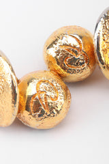 Recess Los Angeles Vintage Christian Lacroix 90s Gold Saucer Ball Drop Earrings