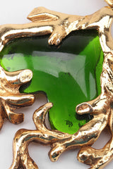 Recess Los Angeles Vintage Christian Lacroix Baroque Sea Glass Coral Branch Heart Brooch