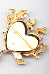 Recess Los Angeles Vintage Christian Lacroix Baroque Sea Glass Coral Branch Heart Brooch