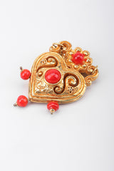 Recess Los Angeles Vintage Christian Lacroix Baroque Carved Heart Collar Necklace