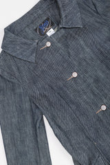 Recess Los Angeles Designer Consignment Vintage Christian Lacroix Hand Painted Moth Insect Denim Princess Coat