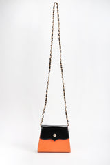 Recess Designer Consignment Vintage Christian Lacroix Mini Crossbody Patent Leather Flap Bag Los Angeles Resale