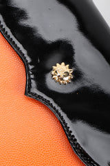 Recess Designer Consignment Vintage Christian Lacroix Mini Crossbody Patent Leather Flap Bag Los Angeles Resale