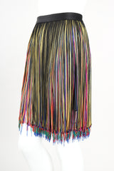 Recess Designer Consignment Vintage Christopher Kane Rainbow Fringe Shimmy Skirt Los Angeles Resale