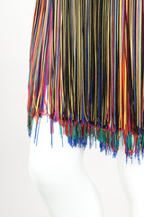 Recess Designer Consignment Vintage Christopher Kane Rainbow Fringe Shimmy Skirt Los Angeles Resale