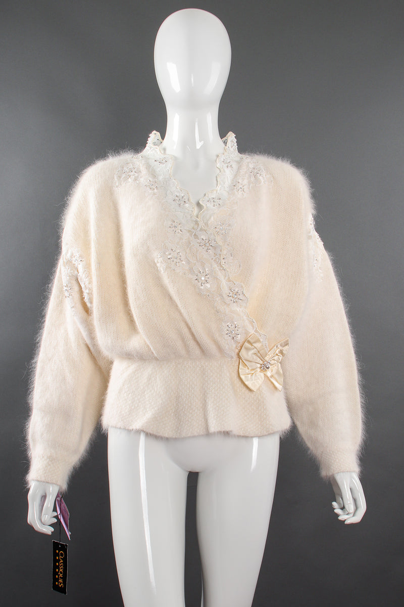 Vintage Classiques Lace Angora Sweater on Mannequin front at Recess Los Angeles